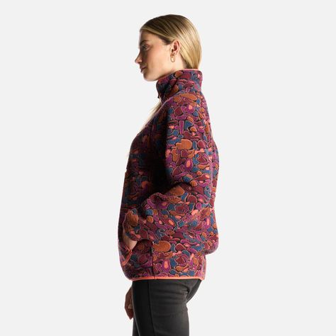 Poleron Mujer Fogon Print Morado Haka Honu-3