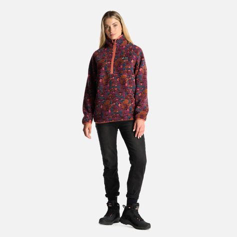 Poleron Mujer Fogon Print Morado Haka Honu-6