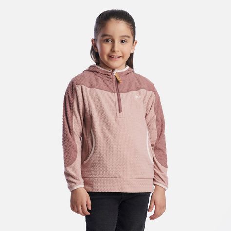 Poleron Niña Saltamontes Nano-F 1/4 Zip Hoody Palo Rosa Lippi-1