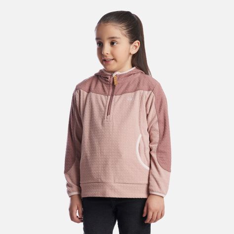 Poleron Niña Saltamontes Nano-F 1/4 Zip Hoody Palo Rosa Lippi-2