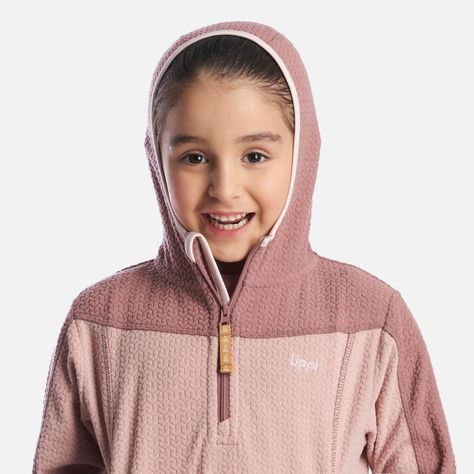 Poleron Niña Saltamontes Nano-F 1/4 Zip Hoody Palo Rosa Lippi-4