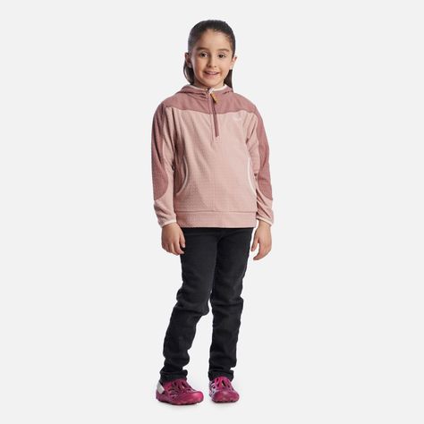 Poleron Niña Saltamontes Nano-F 1/4 Zip Hoody Palo Rosa Lippi-6