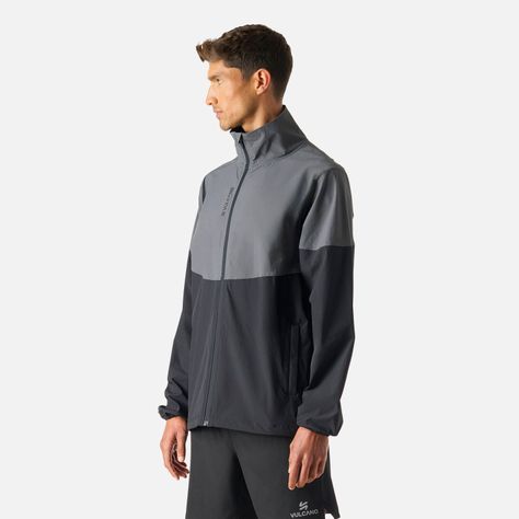 Chaqueta Hombre Tempo Full Zip Windbreaker Negro Vulcano-1