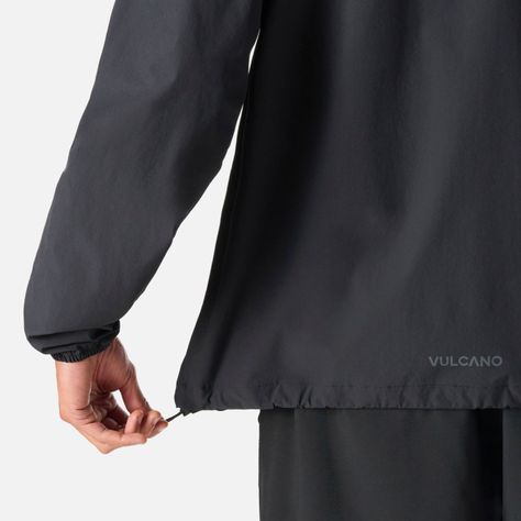 Chaqueta Hombre Tempo Full Zip Windbreaker Negro Vulcano-6