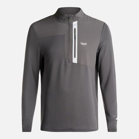 Poleron Hombre Karova Nano F 1/4 Zip Grafito Lippi I24-0