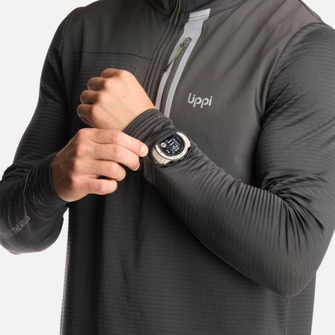 Poleron Hombre Karova Nano F 1/4 Zip Grafito Lippi I24-6