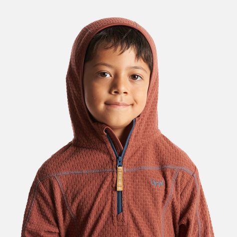 Poleron Niño Saltamontes Nano-F 14 Zip Hoody Terracota Lippi I23-4