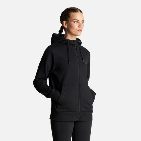Poleron Mujer Ulmo Full Zip Hoody Sweatshirt Negro Lippi I23-2