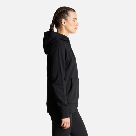 Poleron Mujer Ulmo Full Zip Hoody Sweatshirt Negro Lippi I23-3