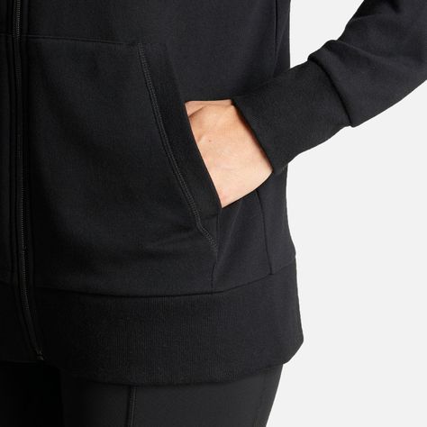 Poleron Mujer Ulmo Full Zip Hoody Sweatshirt Negro Lippi I23-6