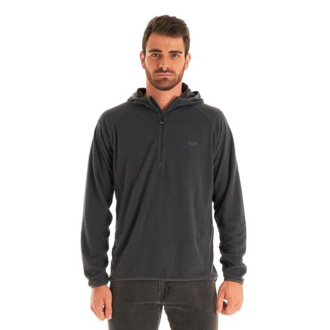 Poleron Hombre Jacaranda Nano-F 14 Zip Hoody Grafito Lippi V23-1