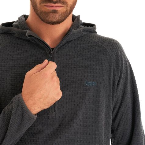 Poleron Hombre Jacaranda Nano-F 14 Zip Hoody Grafito Lippi V23-6
