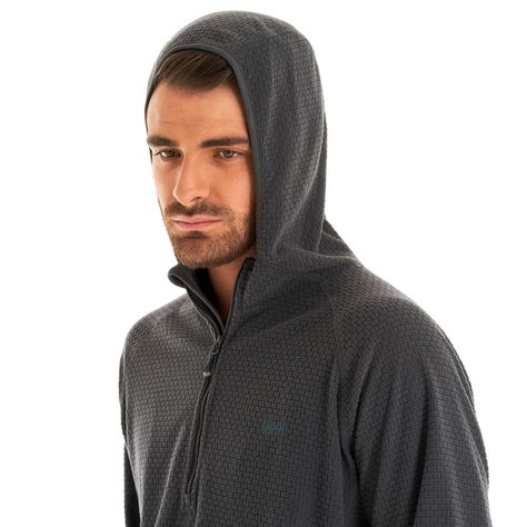 Poleron Hombre Jacaranda Nano-F 14 Zip Hoody Grafito Lippi V23-7