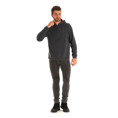 Poleron Hombre Jacaranda Nano-F 14 Zip Hoody Grafito Lippi V23-8