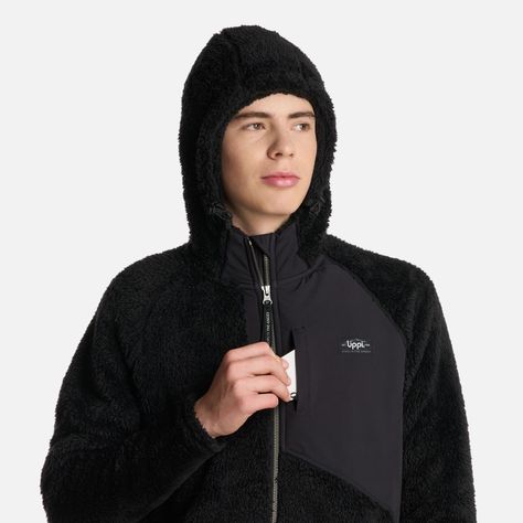 Polar Teen Boy Bear Shaggy-Pro Hoody Jacket Negro Lippi I25-3
