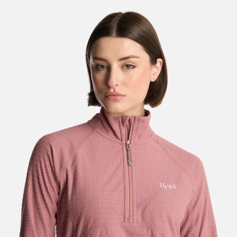 Polerón Mujer Jacaranda Nano-F 14 Zip Rosa Oscuro Lippi-3