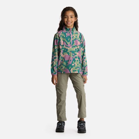 Polerón Niña Saltamontes Nano-F 14 Zip Print Turquesa Lippi-4