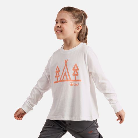 Polera Niña Logo Lippi Long Sleeve T-Shirt Blanco Lippi-2
