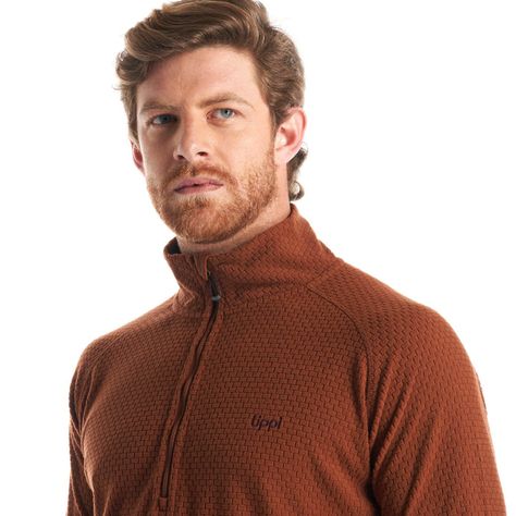 Poleron Hombre Jacaranda Nano-F 14 Zip Terracota Lippi V23-6
