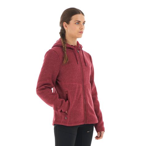 Polar Mujer Sense Blend-Pro Hoody Jacket Melange Red Lippi-2