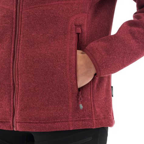 Polar Mujer Sense Blend-Pro Hoody Jacket Melange Red Lippi-7
