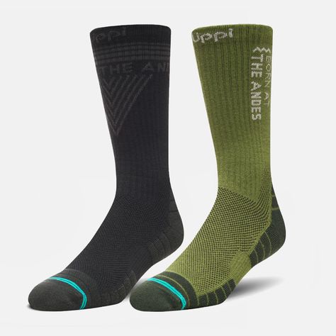 Calcetin Hombre Duo Trekking Light Pack Negro / Verde Lippi-0