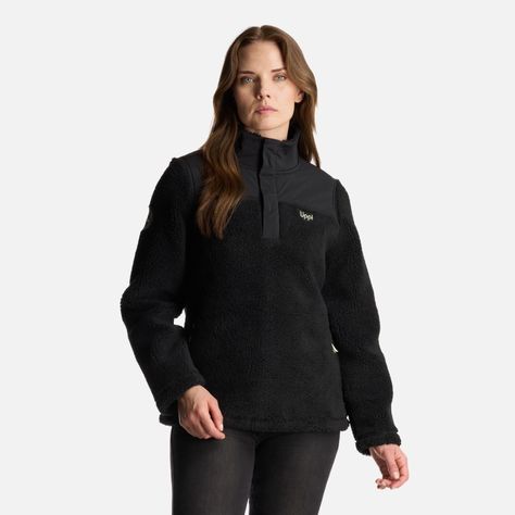 Chaqueta Mujer Glaciar Sherpa Pro 14 Zip Jacket Negro Lippi-1