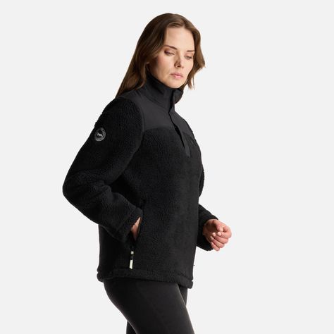 Chaqueta Mujer Glaciar Sherpa Pro 14 Zip Jacket Negro Lippi-2