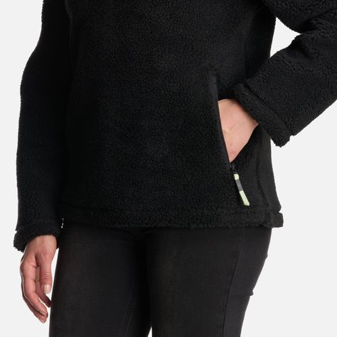 Chaqueta Mujer Glaciar Sherpa Pro 14 Zip Jacket Negro Lippi-5
