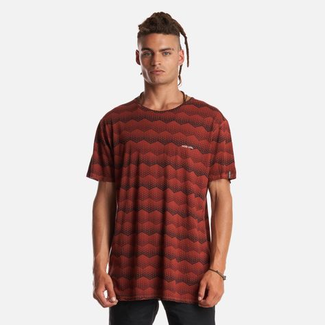 Polera Hombre Bi-Curioso Print Terracota Haka Honu V23-1