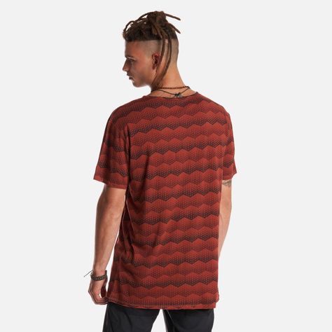 Polera Hombre Bi-Curioso Print Terracota Haka Honu V23-3