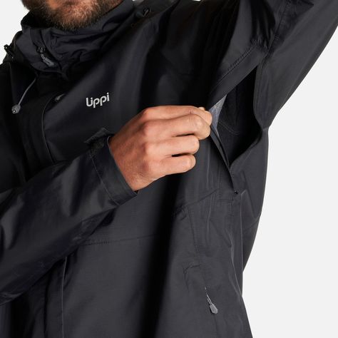 Chaqueta Hombre Alpine B-Dry Hoody Jacket Negro Lippi I23-8