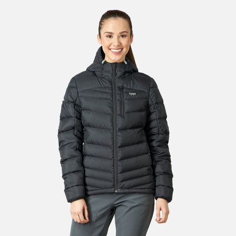 Chaqueta Mujer Bazpur Down Hoody Jacket Negro Lippi I23-1