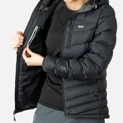 Chaqueta Mujer Bazpur Down Hoody Jacket Negro Lippi I23-4
