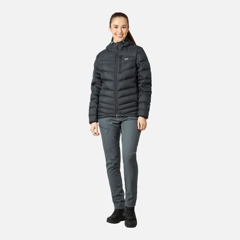 Chaqueta Mujer Bazpur Down Hoody Jacket Negro Lippi I23-6