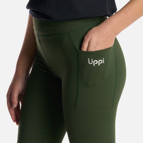 Calza Teen Girl In-Action Sport Leggings Verde Militar Lippi-3