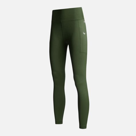 Calza Teen Girl In-Action Sport Leggings Verde Militar Lippi-5