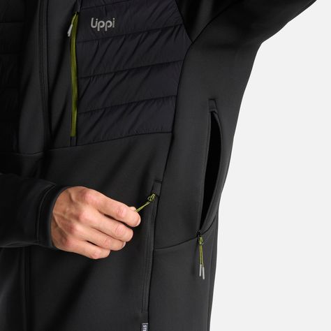 Chaqueta Hombre ColdMove WindBreaker SteamPro Hoody Jacket Negro Lippi I24-6