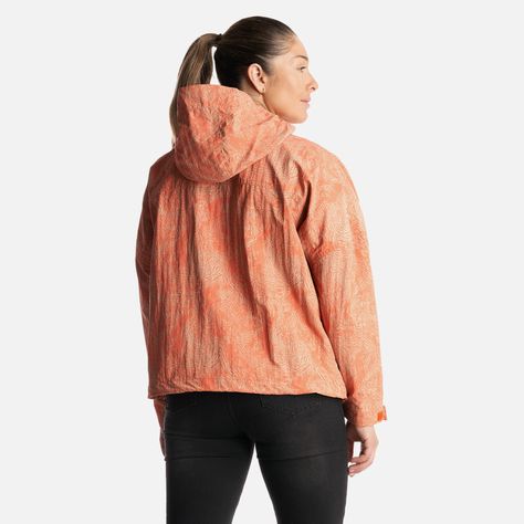 Chaqueta Mujer  CityMe WindBreaker Hoody Jacket Print Salmon Lippi-3