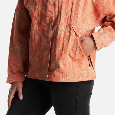 Chaqueta Mujer  CityMe WindBreaker Hoody Jacket Print Salmon Lippi-5