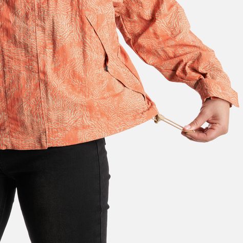 Chaqueta Mujer  CityMe WindBreaker Hoody Jacket Print Salmon Lippi-6
