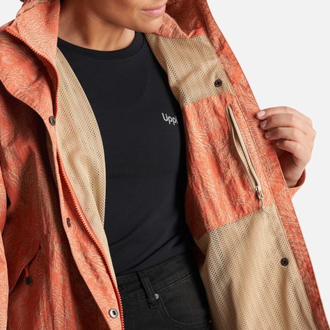 Chaqueta Mujer  CityMe WindBreaker Hoody Jacket Print Salmon Lippi-7