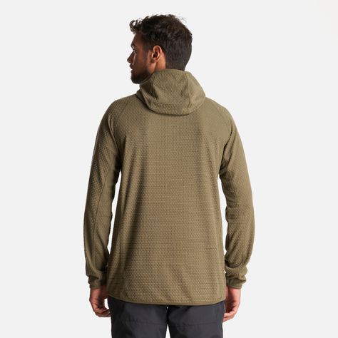 Poleron Hombre Jacaranda Nano-F 1/4 Zip Hoody Verde Militar Lippi-3