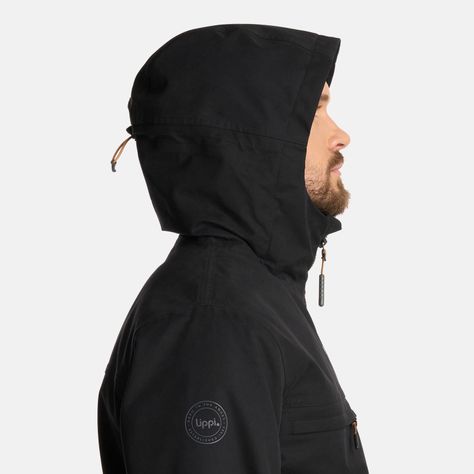 Chaqueta Hombre Citizen Warm B-Dry Hoody Negro Lippi I25-3