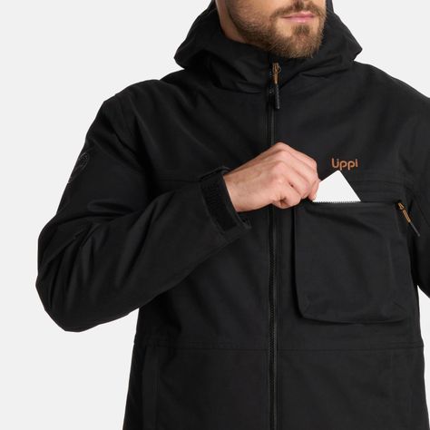 Chaqueta Hombre Citizen Warm B-Dry Hoody Negro Lippi I25-4