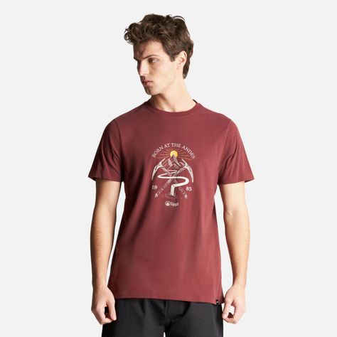 Polera Hombre Classic Piolet T-Shirt Vino Lippi-1