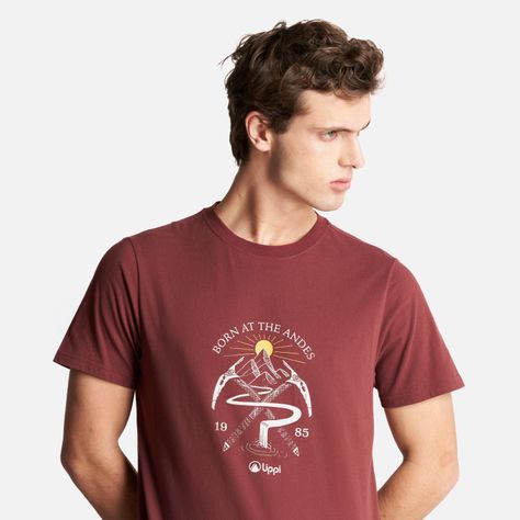 Polera Hombre Classic Piolet T-Shirt Vino Lippi-5