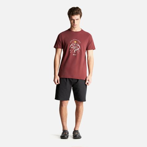 Polera Hombre Classic Piolet T-Shirt Vino Lippi-6