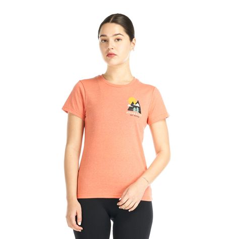 Polera Mujer Liquen Coral Melange Geography-1