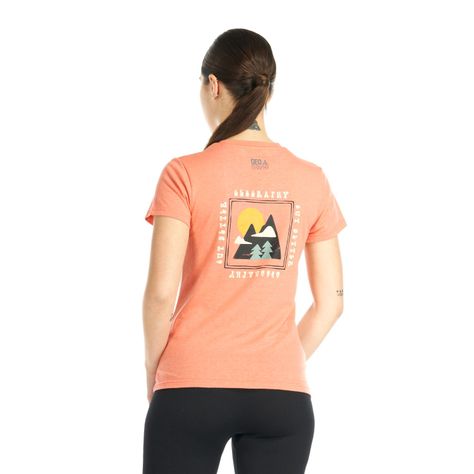 Polera Mujer Liquen Coral Melange Geography-2